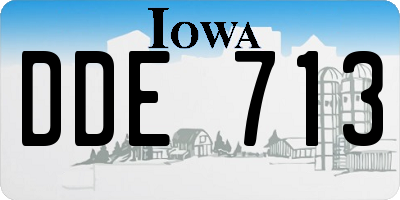 IA license plate DDE713