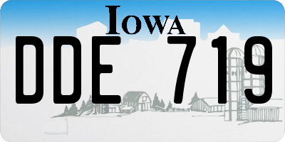 IA license plate DDE719