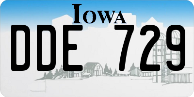 IA license plate DDE729