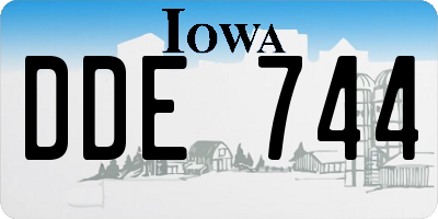 IA license plate DDE744