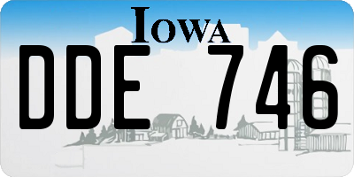IA license plate DDE746
