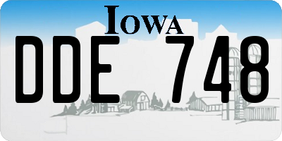 IA license plate DDE748