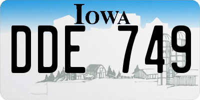 IA license plate DDE749