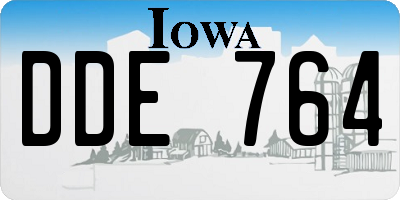 IA license plate DDE764
