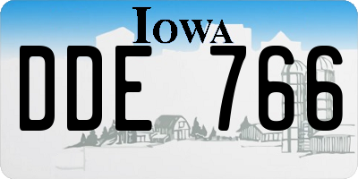 IA license plate DDE766