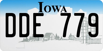IA license plate DDE779