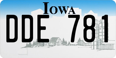 IA license plate DDE781