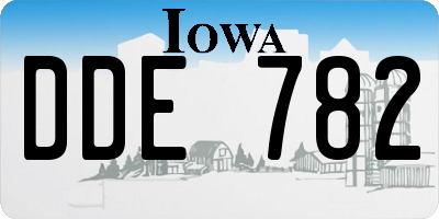 IA license plate DDE782