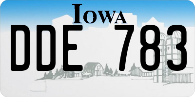IA license plate DDE783
