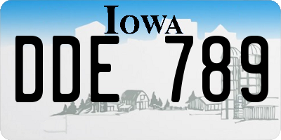 IA license plate DDE789