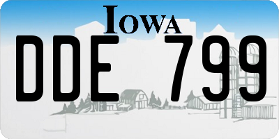 IA license plate DDE799
