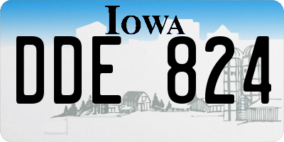 IA license plate DDE824