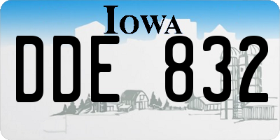 IA license plate DDE832