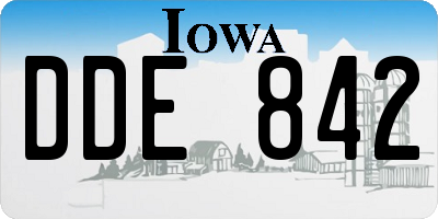 IA license plate DDE842