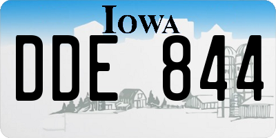 IA license plate DDE844