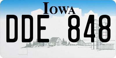 IA license plate DDE848