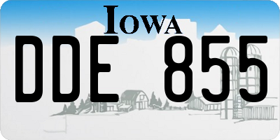 IA license plate DDE855