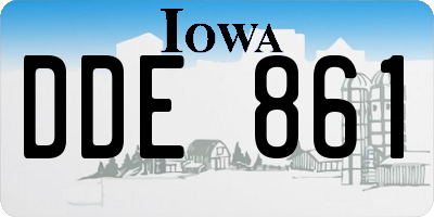 IA license plate DDE861