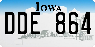 IA license plate DDE864