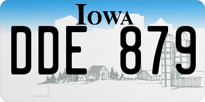 IA license plate DDE879