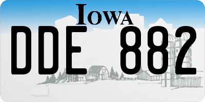 IA license plate DDE882