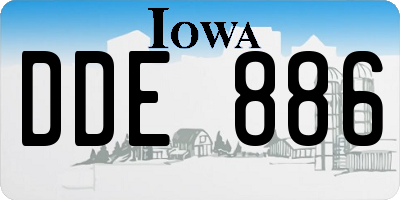 IA license plate DDE886