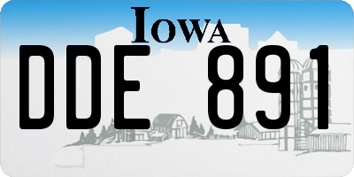 IA license plate DDE891