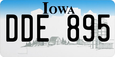 IA license plate DDE895