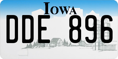 IA license plate DDE896