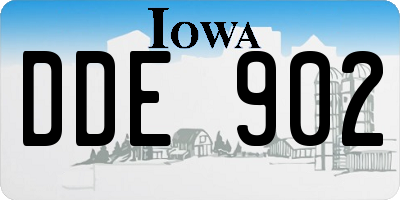 IA license plate DDE902