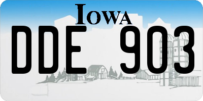 IA license plate DDE903