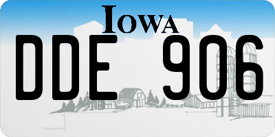 IA license plate DDE906