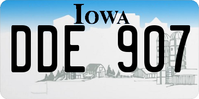 IA license plate DDE907
