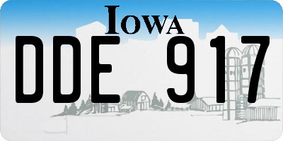 IA license plate DDE917