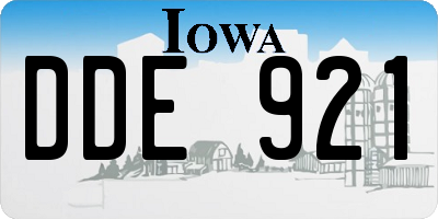 IA license plate DDE921