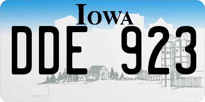 IA license plate DDE923