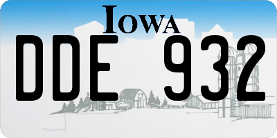 IA license plate DDE932