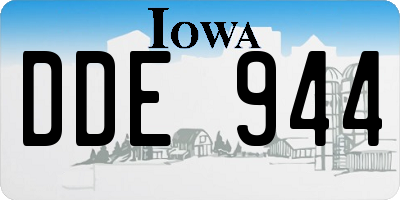 IA license plate DDE944