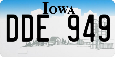 IA license plate DDE949