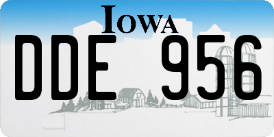 IA license plate DDE956
