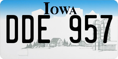 IA license plate DDE957