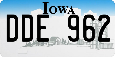 IA license plate DDE962