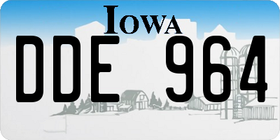 IA license plate DDE964