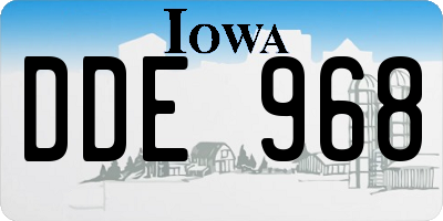 IA license plate DDE968