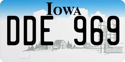 IA license plate DDE969