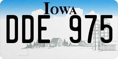 IA license plate DDE975