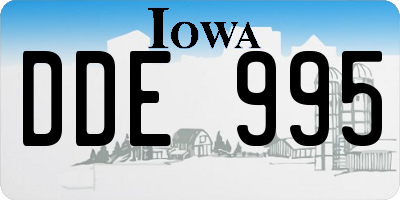 IA license plate DDE995