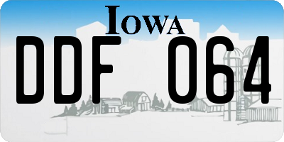 IA license plate DDF064