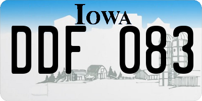 IA license plate DDF083