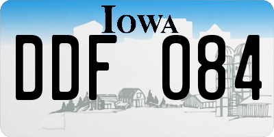 IA license plate DDF084